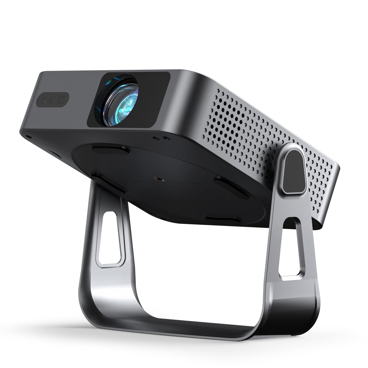 【Lig Black Projector & Built-in Apps】 XuanPad Mini Projector with Wi-Fi and Bluetooth, Full HD 1080P Smart Portable Projector with 210° Stand, Auto Vertical Keystone, Compatible with HDMI/USB/TV Stick