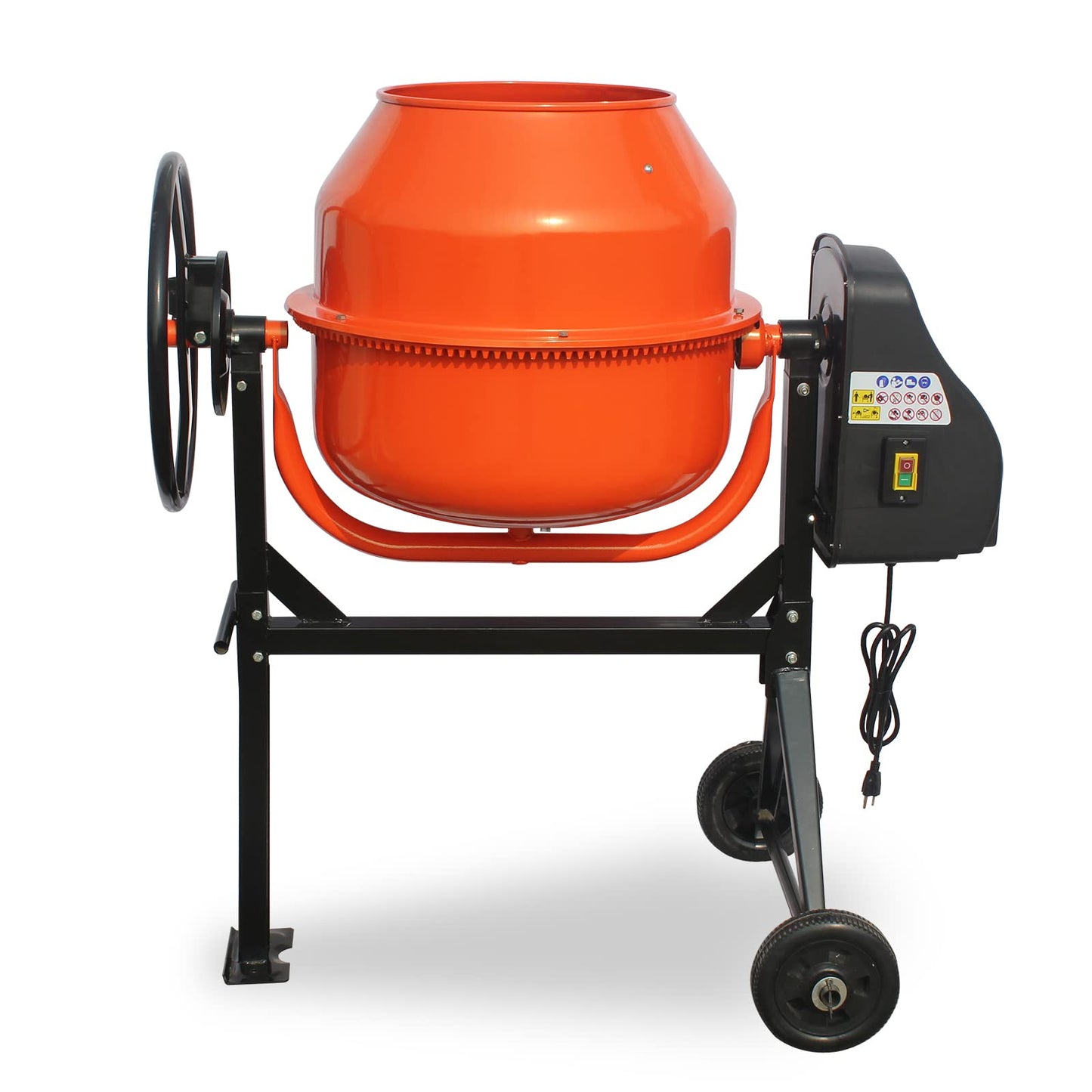 Portable 5 Cubic Ft Concrete Cement Mixer 4/5 HP 600W Adjustable Tilt,Heavy Concrete Mud Mixer Tools with Wheel and Stand,Electric Concrete Mixer for Mortar Stucco Seeds DIY Construction and Fodder
