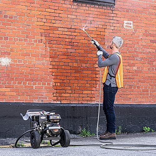 SIMPSON Cleaning PS3228 PowerShot 3300 PSI Gas Pressure Washer, 2.5 GPM, Honda GX200 Engine, Includes Spray Gun and Extension Wand, 5 QC Nozzle Tips, 5/16-inch x 25-foot MorFlex Hose, 49-State