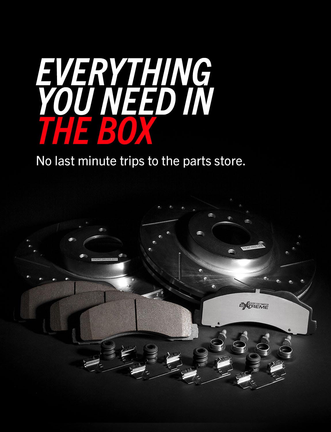 PowerStop Front & Rear Brake Kit For Freightliner Sprinter 1500 2019-20 |Mercedes-Benz Sprinter 2500 2019-24 - Truck & Tow Carbon Fiber Ceramic Brake Pads + Drilled & Slotted Rotors Upgrade, K8661-36