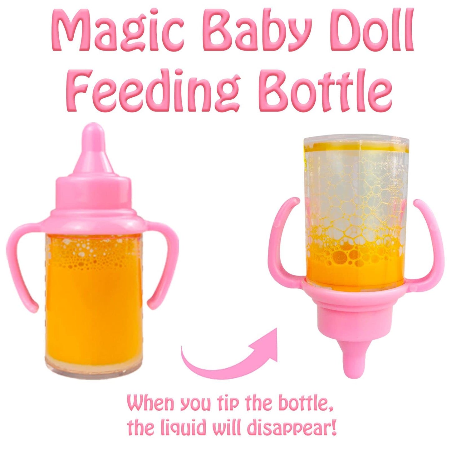 BNUZEIYI Baby Doll Accessories - Feeding and Caring Set With Diaper Bag, Bottles for Girls Toys Gift, Stuff Clothes Fit 14-16 Inch and 18 Inch Dolls