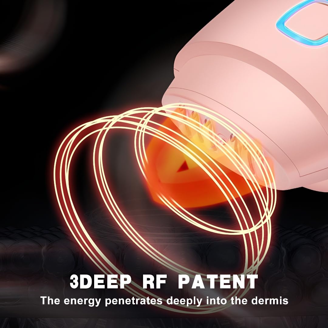 NEWA Wrinkle Reduction Device Skincare Tool for Facial Tightening. Boosts Collagen, Reduces Wrinkles. with 1 Gel Supply (Pink)