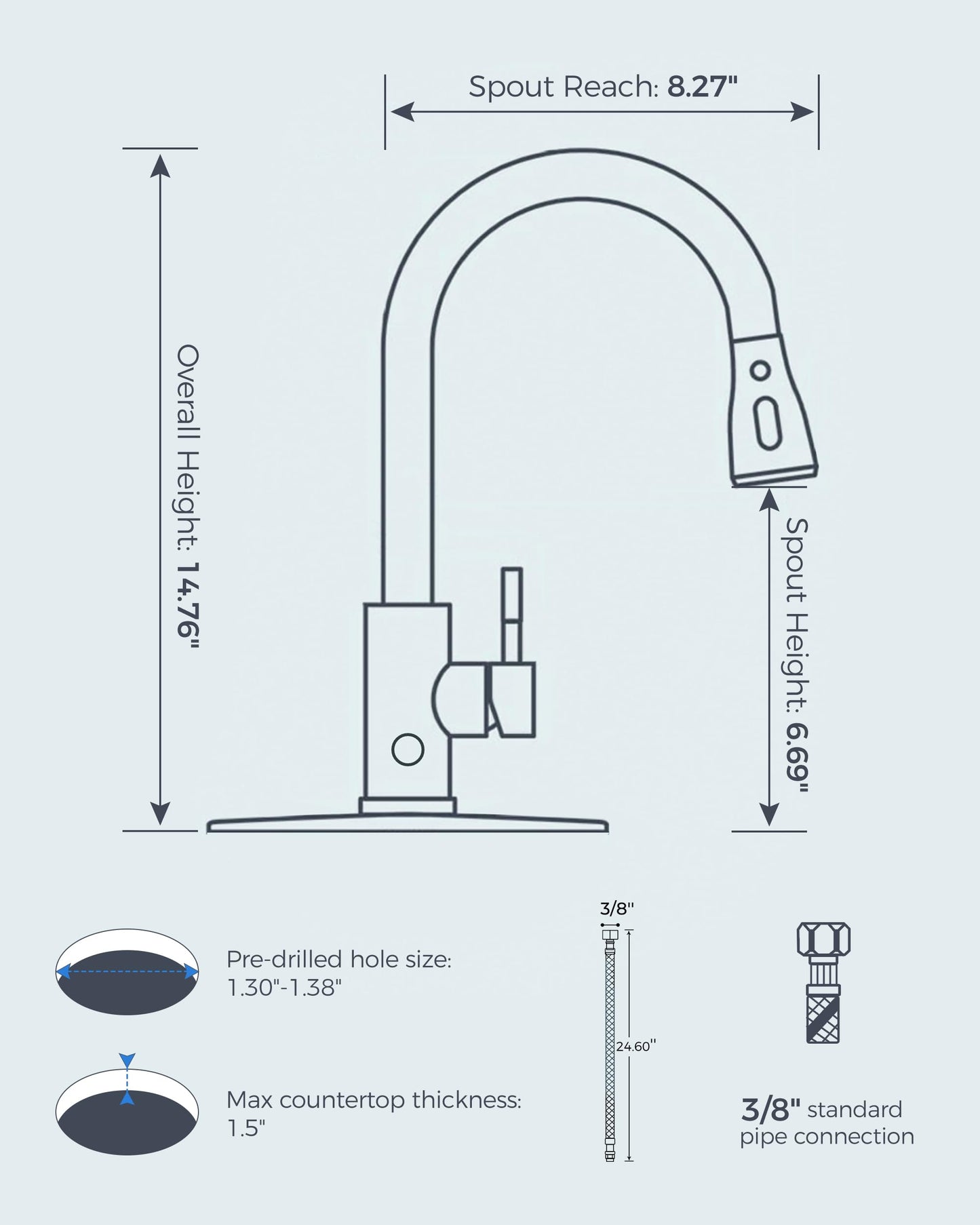 FORIOUS Touchless Kitchen Faucet with Pull Down Sprayer, Brushed Nickel Hands-Free Smart Motion Sensor Sink Faucet Single Handle Contemporary, Suitable for Farmhouse Laundry Camper RV Bar