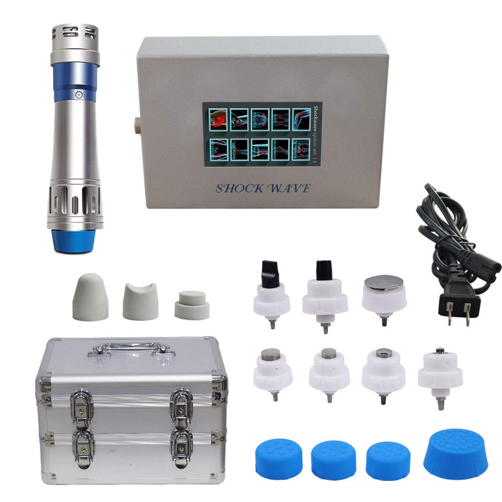 Extracorporeal Shock Wave Therapy Machine, Non-Invasive Pain Relief Focused Shockwave Therapy for Athletes Injuries,Back, Elbows, Portable Shockwave Therapy Device Deep Tissue Massage Massager