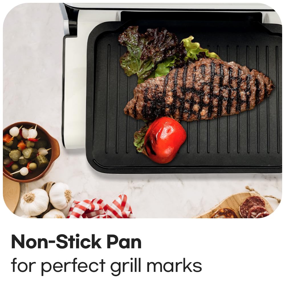 CARESYS Smokeless Double Care Grill, Electric Indoor Tabletop Grill, Dual Heating, Fast Grilling, Portable, Nonstick, Adjustable Temperature, Ideal for K-BBQ