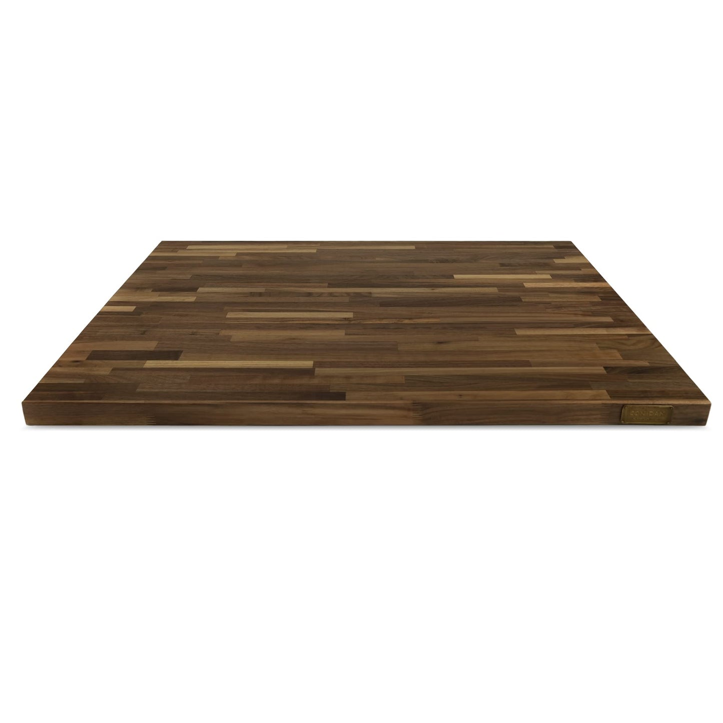 CONSDAN Butcher Block Counter Top, Walnut Solid Hardwood Countertop, Wood Slabs for Kitchen, Reversible, Both Side Polished, Prefinished with Food-safe Oil, 1.5" Thickness, 24"x25"