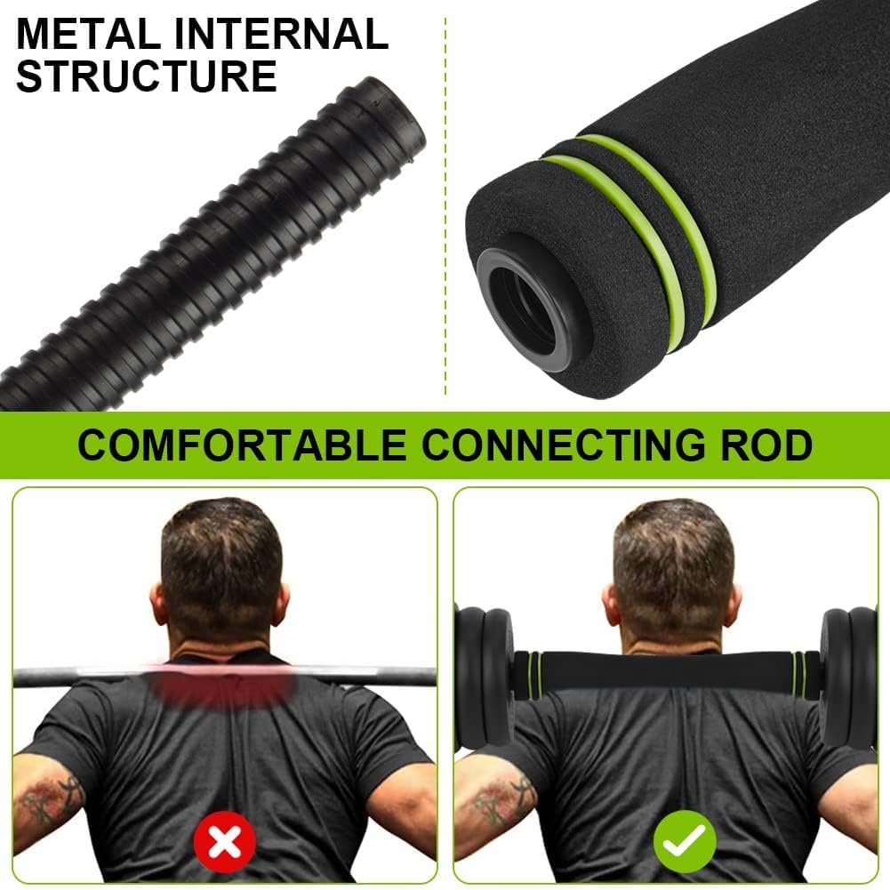 Adjustable Dumbbell Set,88Lbs Free Weight Set with Connector, 4 In1 Dumbbells Set Used As Barbell, Kettlebells, Push Up Stand,Green and Black,Round