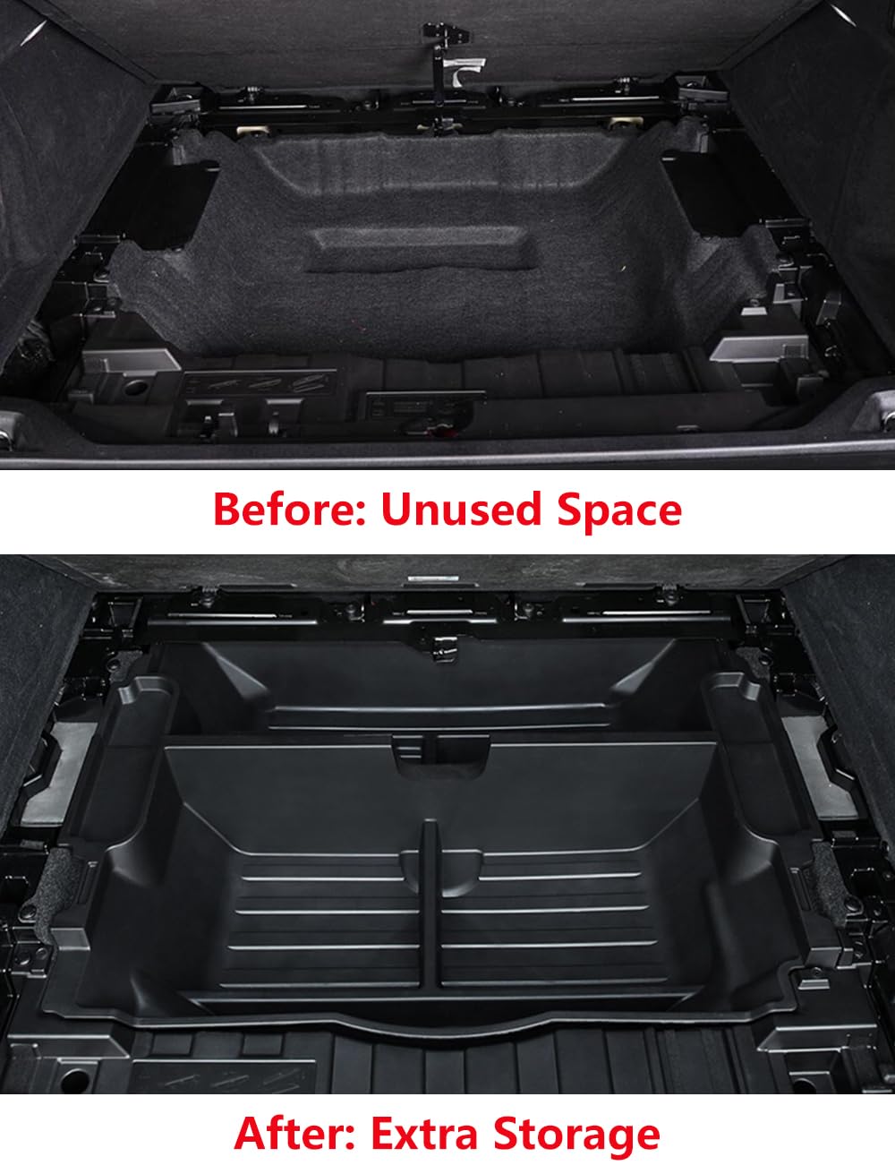 QXZcar Trunk Organizer compatible with BMW X5, Insert Cargo Bins Rear Hatch Storage Box fits X5 2019-2025