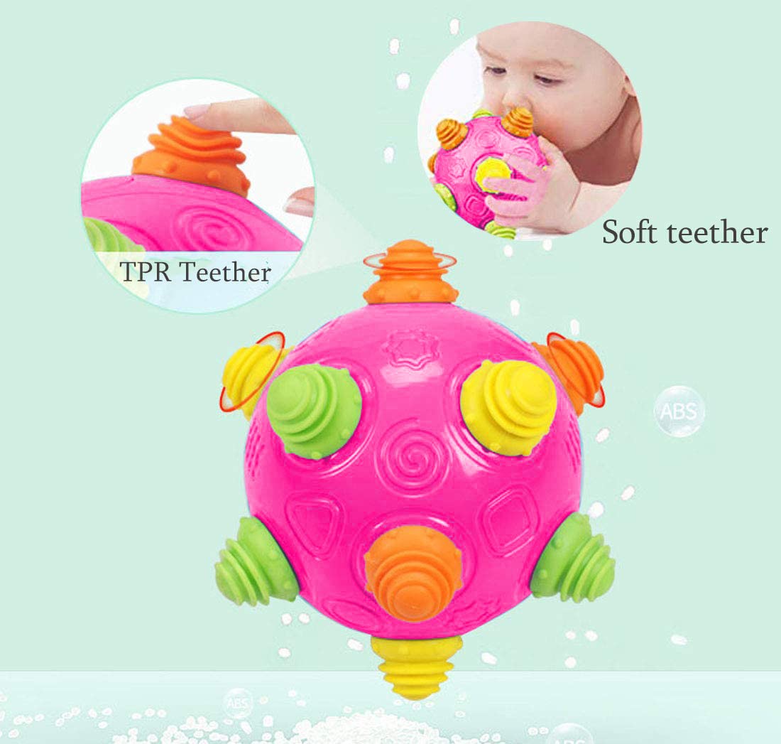 Toddlers Baby Music Shake Dancing Ball Toy, Move and Crawl Ball Toys for Kids,Bouncing Sensory Learning Ball Toys Ideal Gift for Baby Boys and Girls, Endless Fun for Children (Navy Blue),18+ Months