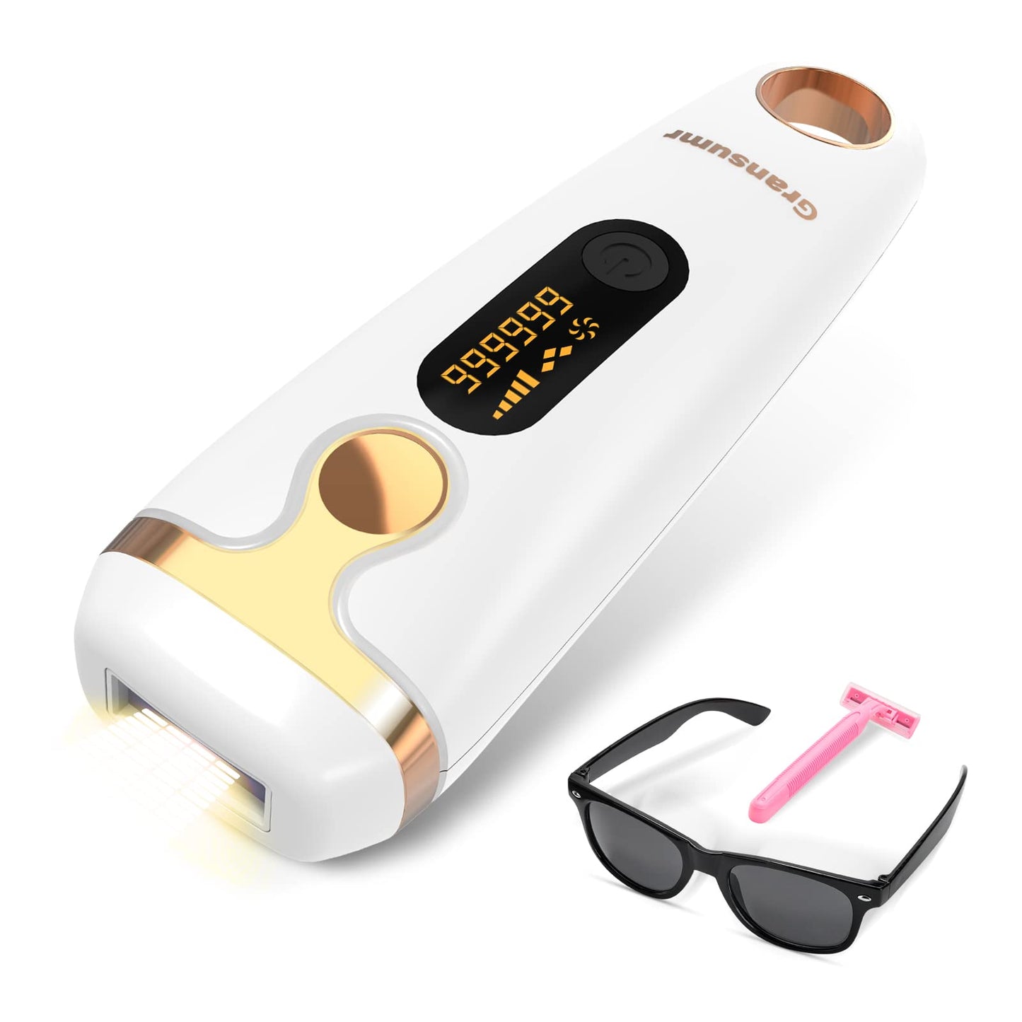 IPL Laser Hair Removal Device for Women and Men - Permanent Painless 90% Hair Reduction in 4 Weeks, Whole Body Use (Armpits, Bikini Line, Face, Legs, Arms, Back) - Corded at-Home