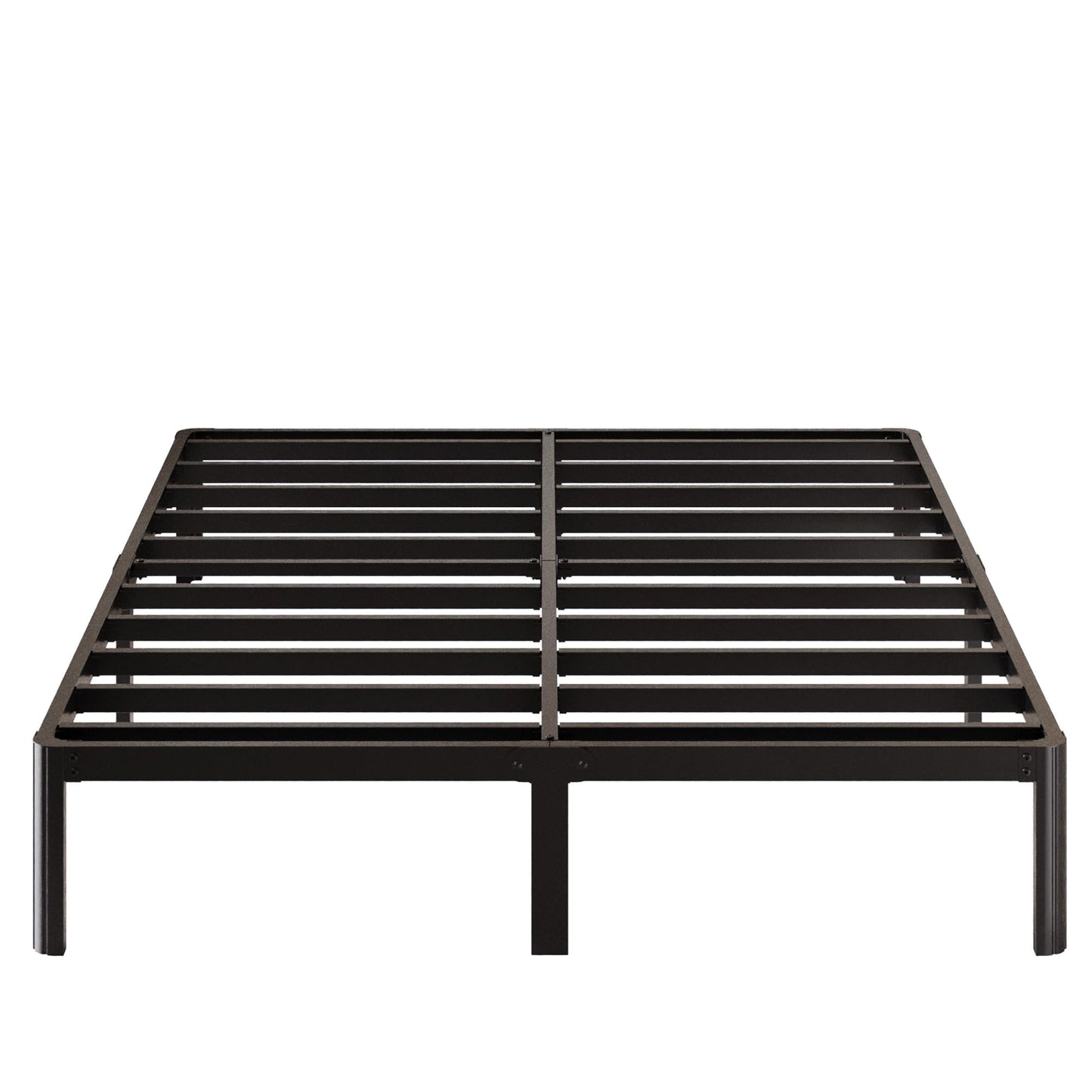 Lutown-Teen 10 Inch King Bed Frame with Rounded Corner Legs, 2000 LBS Heavy Duty Metal King Size Platform Bed Frame No Box Spring Needed, Noise Free, Easy Assembly, Black