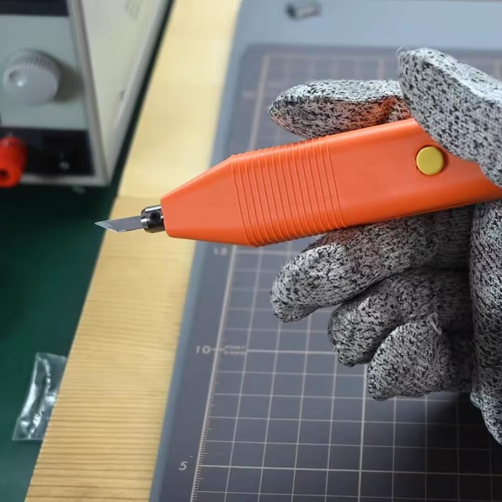 iDili DIY Ultrasonic Cutting Knife 35kHz - Handheld Cutter with 5 Replaceable Blades for 3D Prints (Resin/PLA), Wood, Plastic, PCB, Acrylic - Plug-and-Play Precision Tool for DIY Crafts & Prototyping