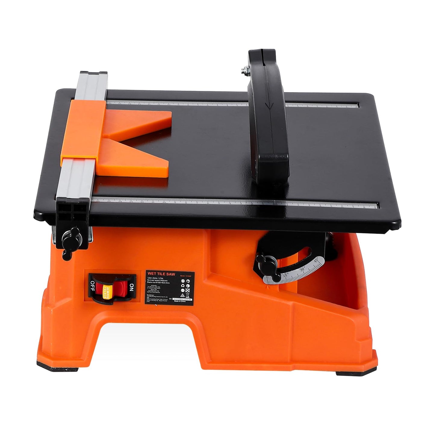 Towallmark 7 inch Wet Tile Saw, 6500 RPM & Pure Copper Motor, Bevel cuts tile from 0 to 45, Tile Cutter Wet Saw with Water Reservoir for Cutting Tiles and Stones, for DIY Enthusiasts