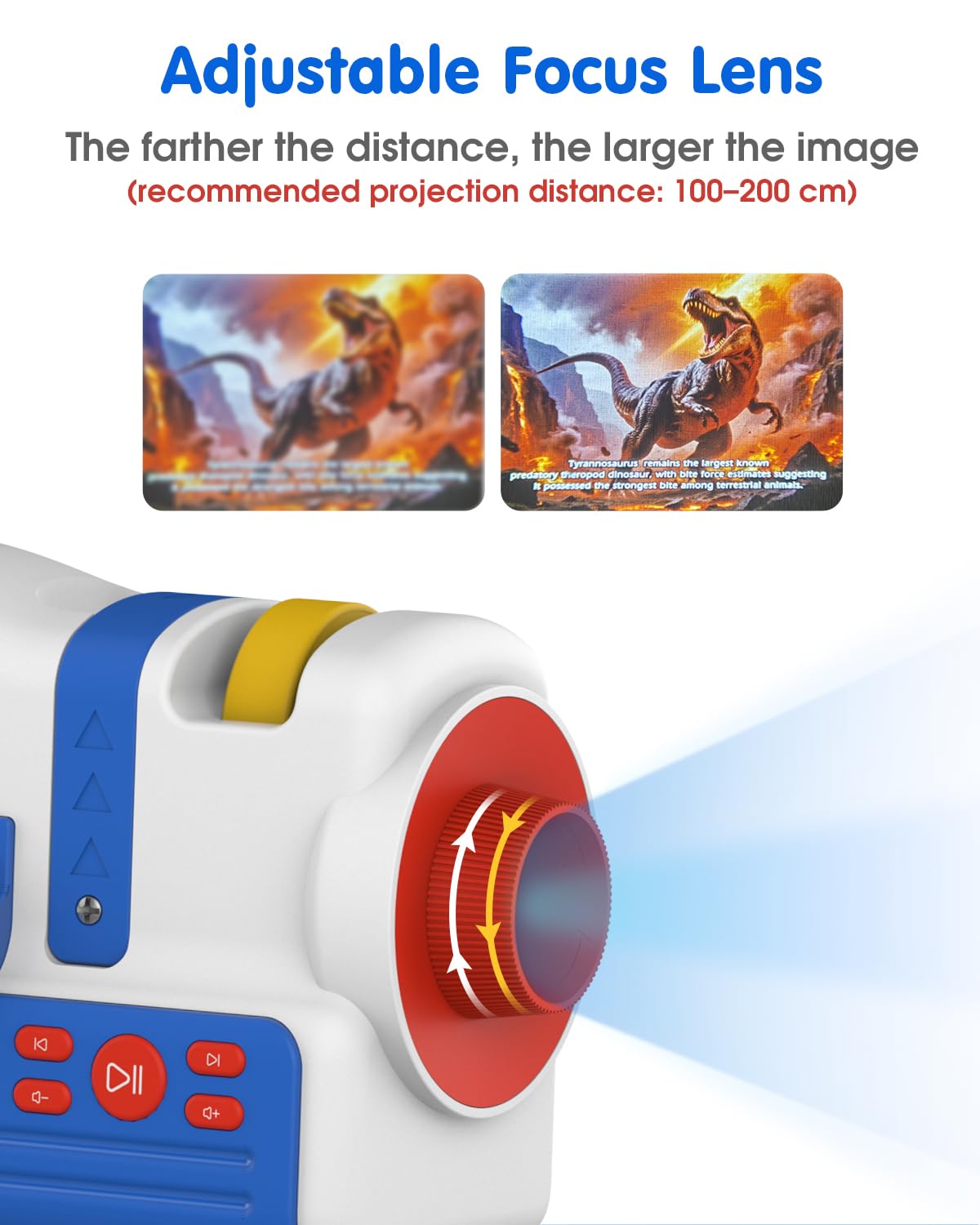 Humzo Story Projection Machine with 4 Story Cards, Built-in Audio Player, 9 Sleep Sounds & Gradient Night Light, Gift Toy for Toddlers and Kids (Boys & Girls) Age 3+, Battery or USB Powered