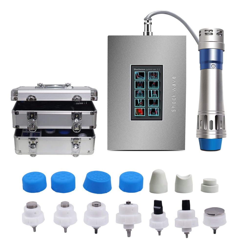 Extracorporeal Shock Wave Therapy Machine, Non-Invasive Pain Relief Focused Shockwave Therapy for Athletes Injuries,Back, Elbows, Portable Shockwave Therapy Device Deep Tissue Massage Massager