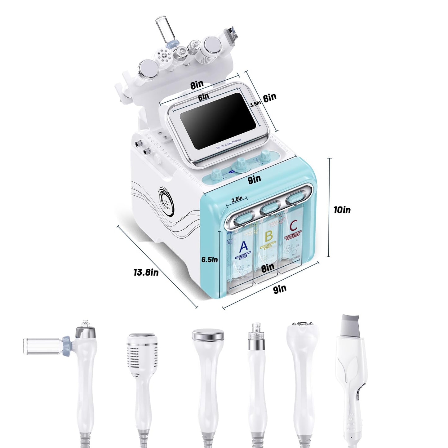 Hydrogen Oxygen Facial Care Machine Professional 6 in 1 Machine, Face Skin Care Devices for Home Beauty Salon