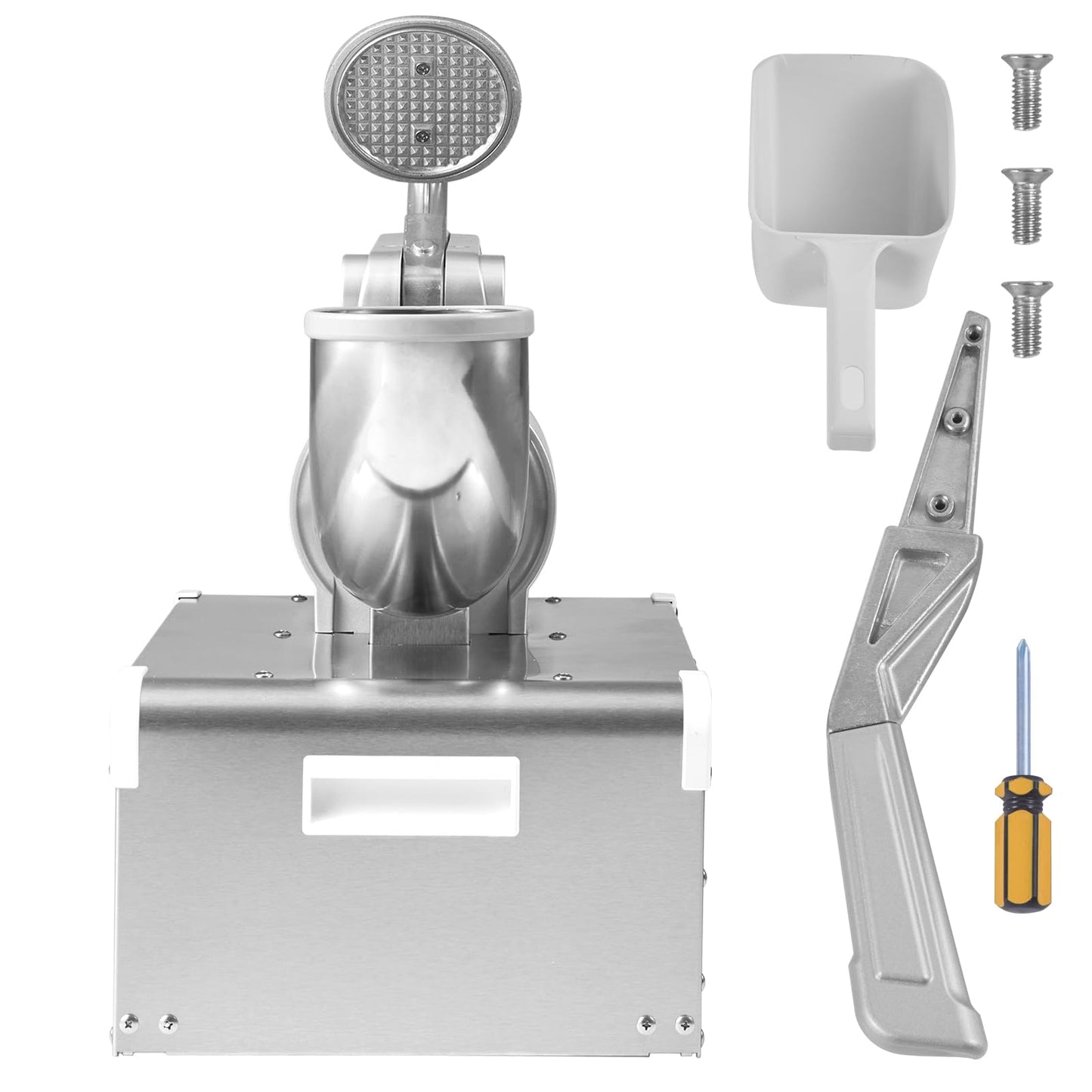 VEVOR Ice Crushers Machine, 661lbs Per Hour Electric Snow Cone Maker with 4 Blades, Stainless Steel Shaved Ice Machine with Cover, 300W Ice Shaver Machine for Margaritas, Home and Commercial Use