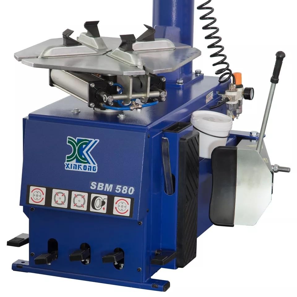 CHIEN RONG XK-SBM 580 Single 2.0 Horsepower Tire Changer Wheel Changers Machine 580 with New Double Foot Pedal 110V with 36 Month Parts Replacement