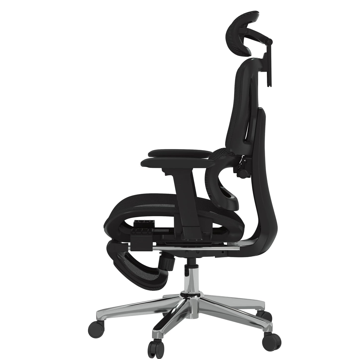 FLEXISPOT ErgoX Premium Ergonomic Office Chair with Footrest- Adjustable 3D Armrests, Dynamic Lumbar Support, Recline & Tilt Function, Mesh Seat, for Home & Office Use,Black