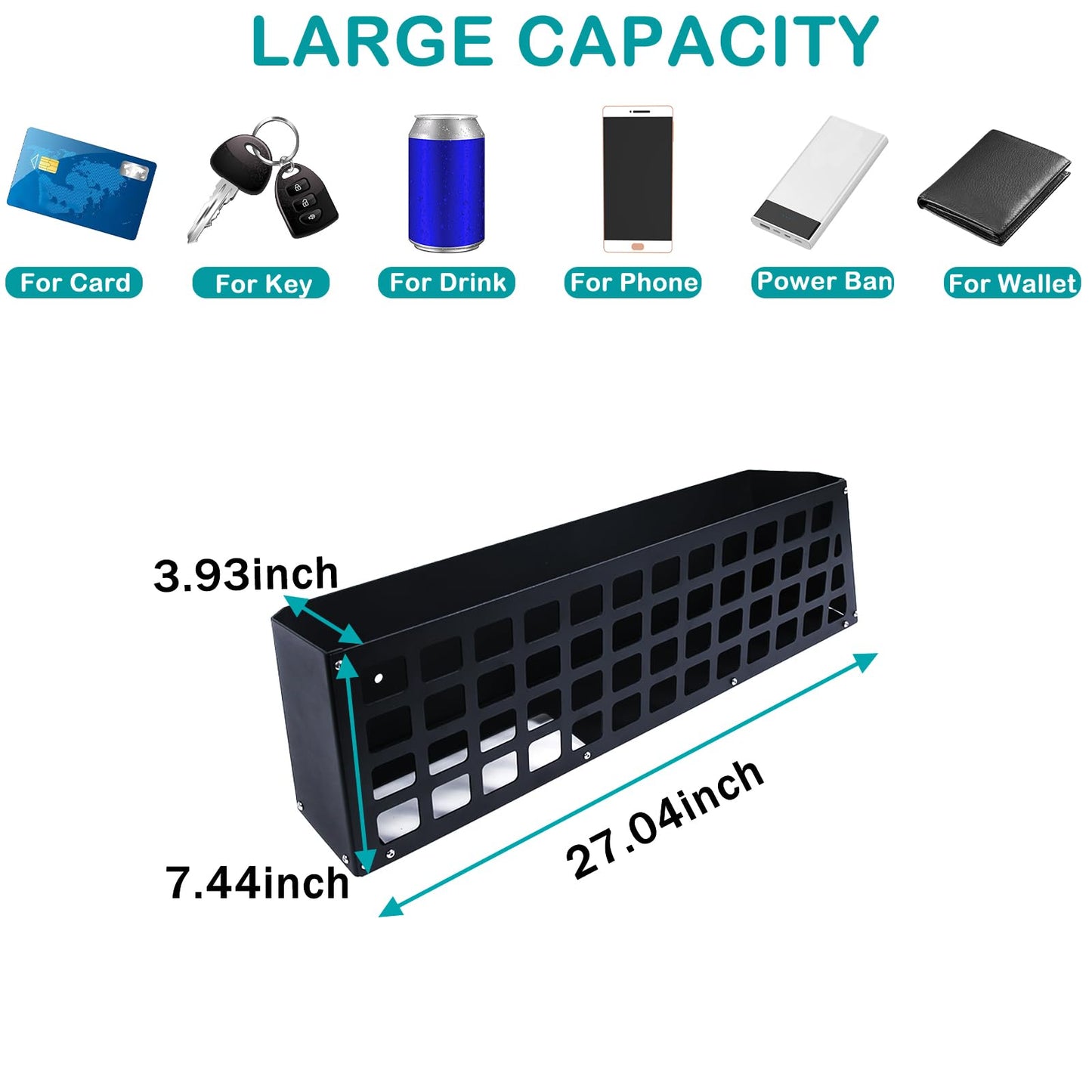 Hudiriy Car Trunk Storage Panel Compatible with Ineos Grenadier 2020-2026 Retrofit of The Storage Bracket on The Side of The Trunk，Trunk Side Fence Storage Tray Bracket Accessories (left)