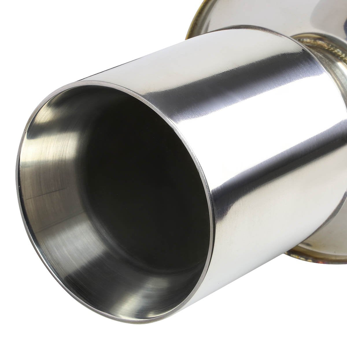 DNA MOTORING CBE-HC01DX-NRT Muffler CatBack Exhaust System [Compatible with 01-05 Honda Civic DX LX 2DR/4DR]