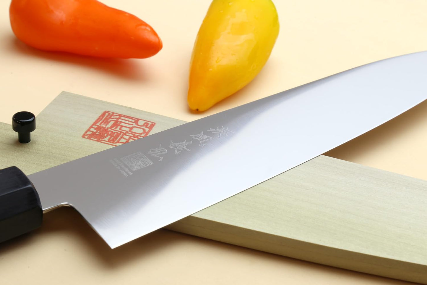 Yoshihiro AUS10 Ice Hardened Stainless Steel Wa Gyuto Japanese Chef Knife Rosewood Handle (8.25"(210mm))