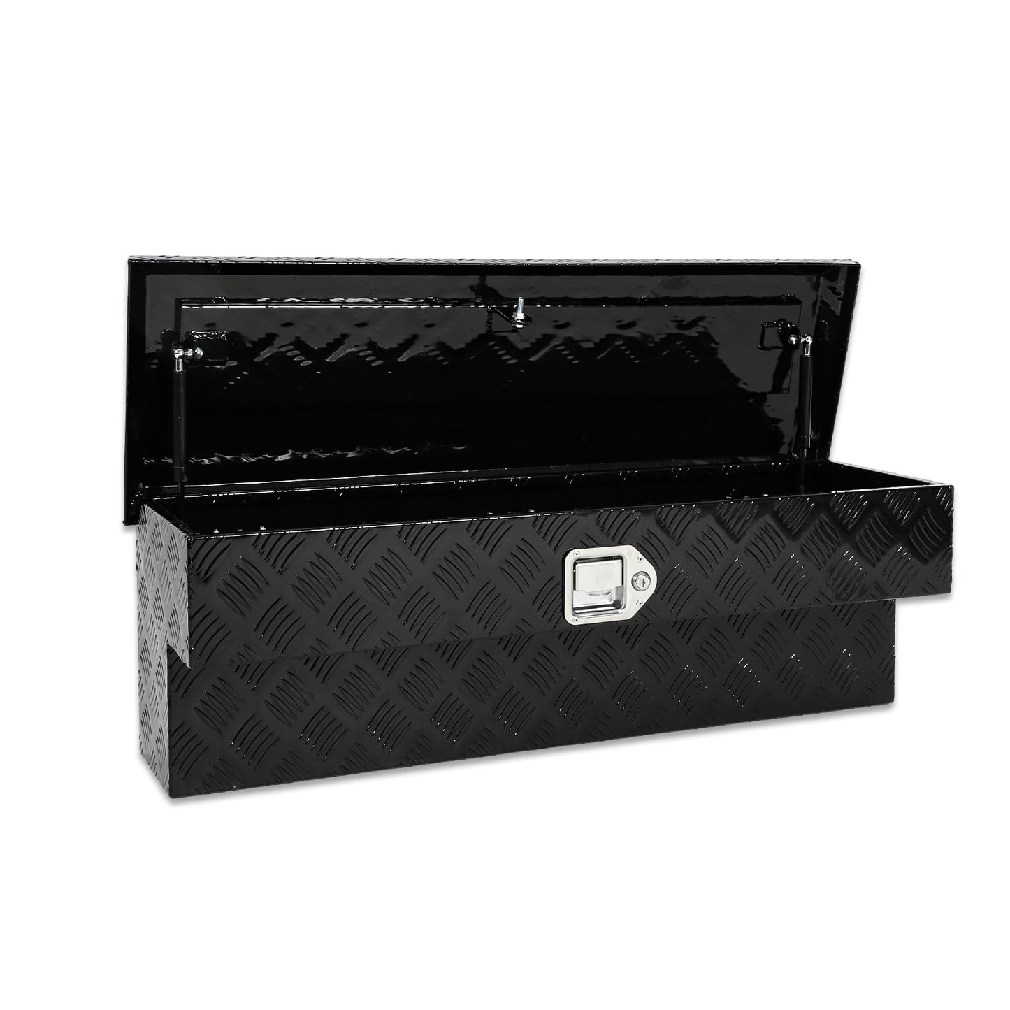 PRUNkuar 36 Inch Side Mount Truck Tool Box Aluminum for Pickup Truck Bed Toolbox Trailer Storage Black