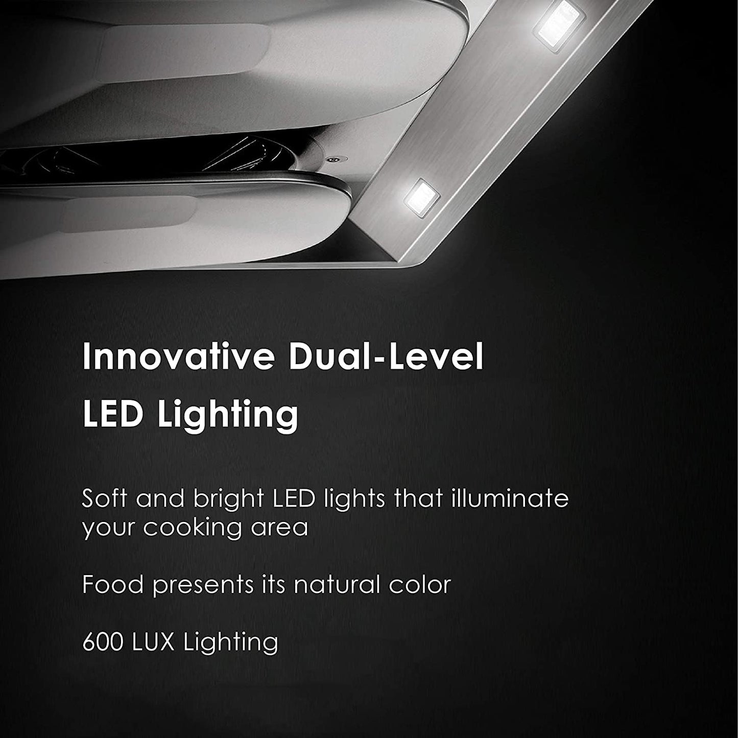 FOTILE Pixie Air UQS3001 30” Stainless Steel Under Cabinet Range Hood, 800 EQUIV. CFM Kitchen Over Stove Exhaust Vent with LED Lights Dual AC Motors and Mechanical Buttons