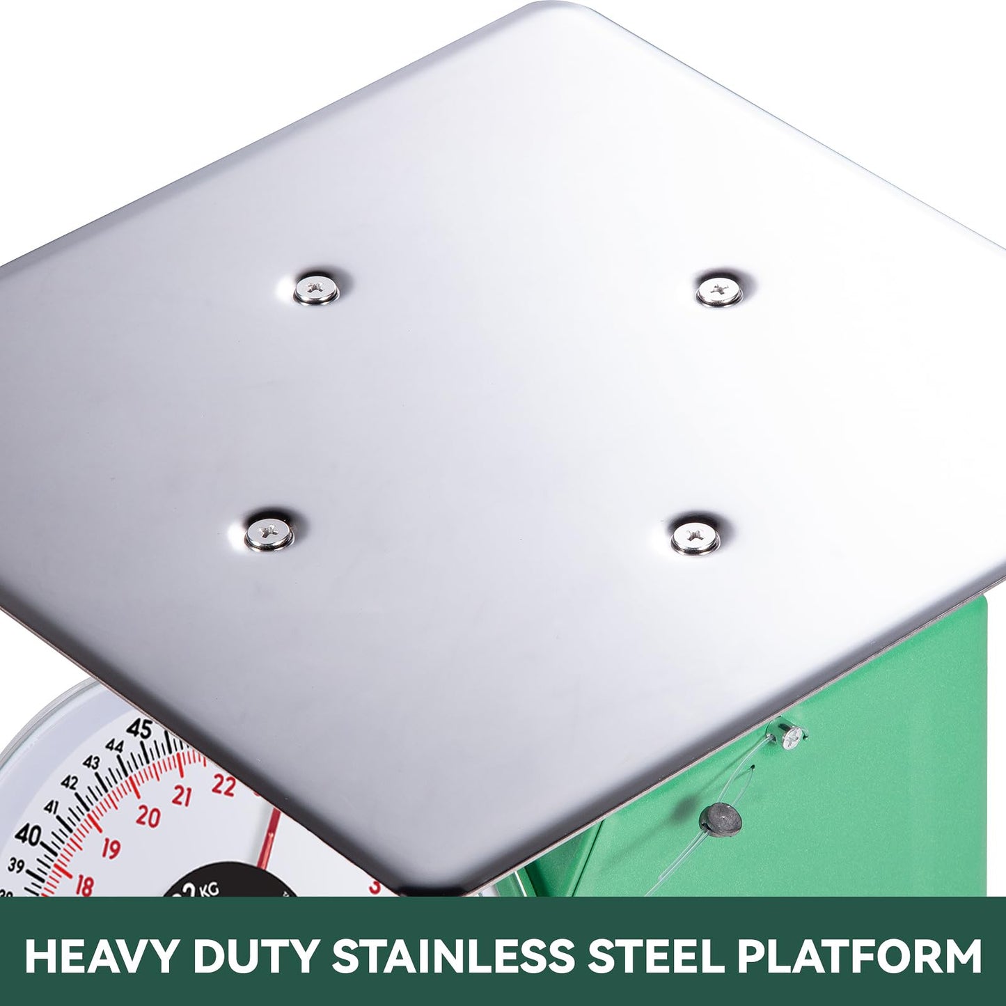 Tada 50lb Heavy Duty Mechanical Dial Kitchen and Food Scale with Stainless Steel Platform
