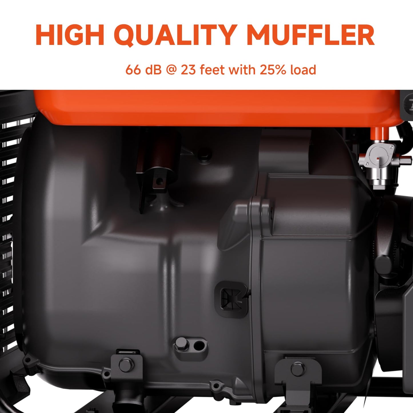 Inverter Generator 4200W, Portable Generator Gas Powered with Long Runtime, CO Sensor, Low Oil Shutoff, Quiet Running, Open Frame Power Supply for Home Use, RV, Camping, Worksite
