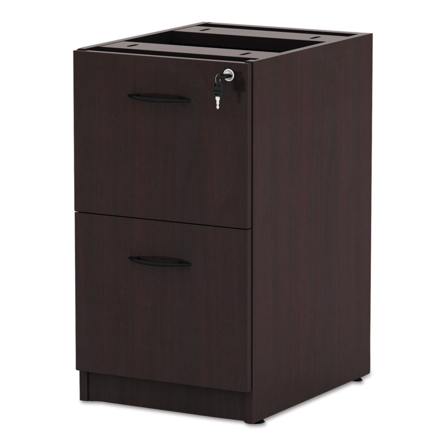 Alera Alera Valencia Series Full Pedestal File, Left Or Right, 2 Legal/Letter-Size File Drawers, Mahogany, 15.63" X 20.5" X 28.5"