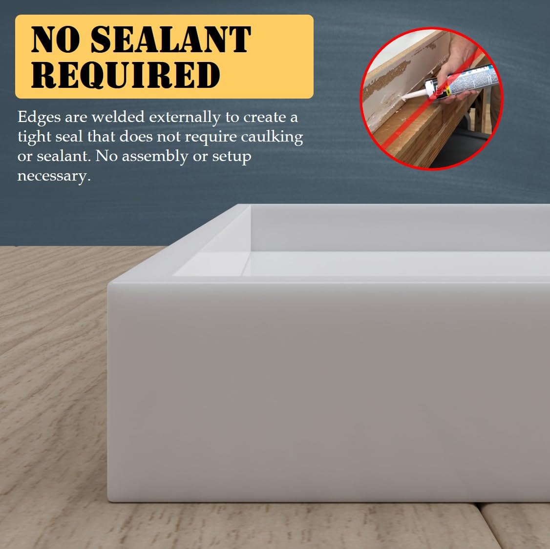 Boss Premium® Large No Seal HDPE Epoxy Table Mold, 48 x 24 Inch, Reusable Resin Table Molds River Table Mold Casting - Designed in USA