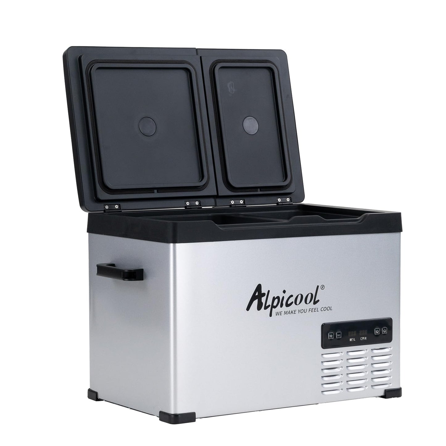 Alpicool CHS55 Dual Temperature Control 12 Volt Refrigerator 42 Quart Portable Car Fridge Freezer (-4°F~68°F) for Truck,RV,Camping and Travel