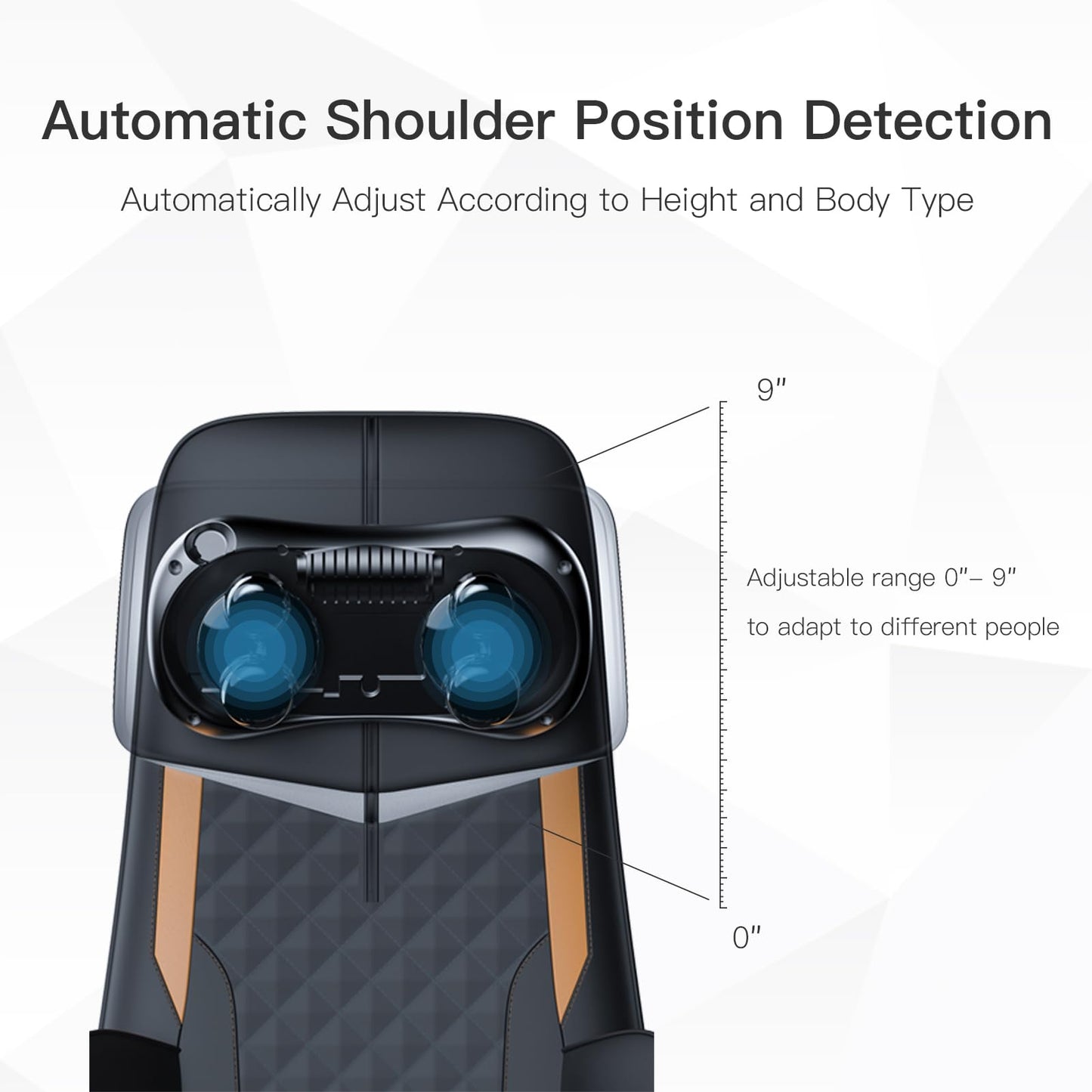 CLORIS Neck Back Massager with Heat, Automatic Adjustable Neckrest, 3D Shiatsu Compress & Rolling Massage Chair Pad for Full Body Relaxation, Home Office Chair Use, Gift for Family & Friends Blue
