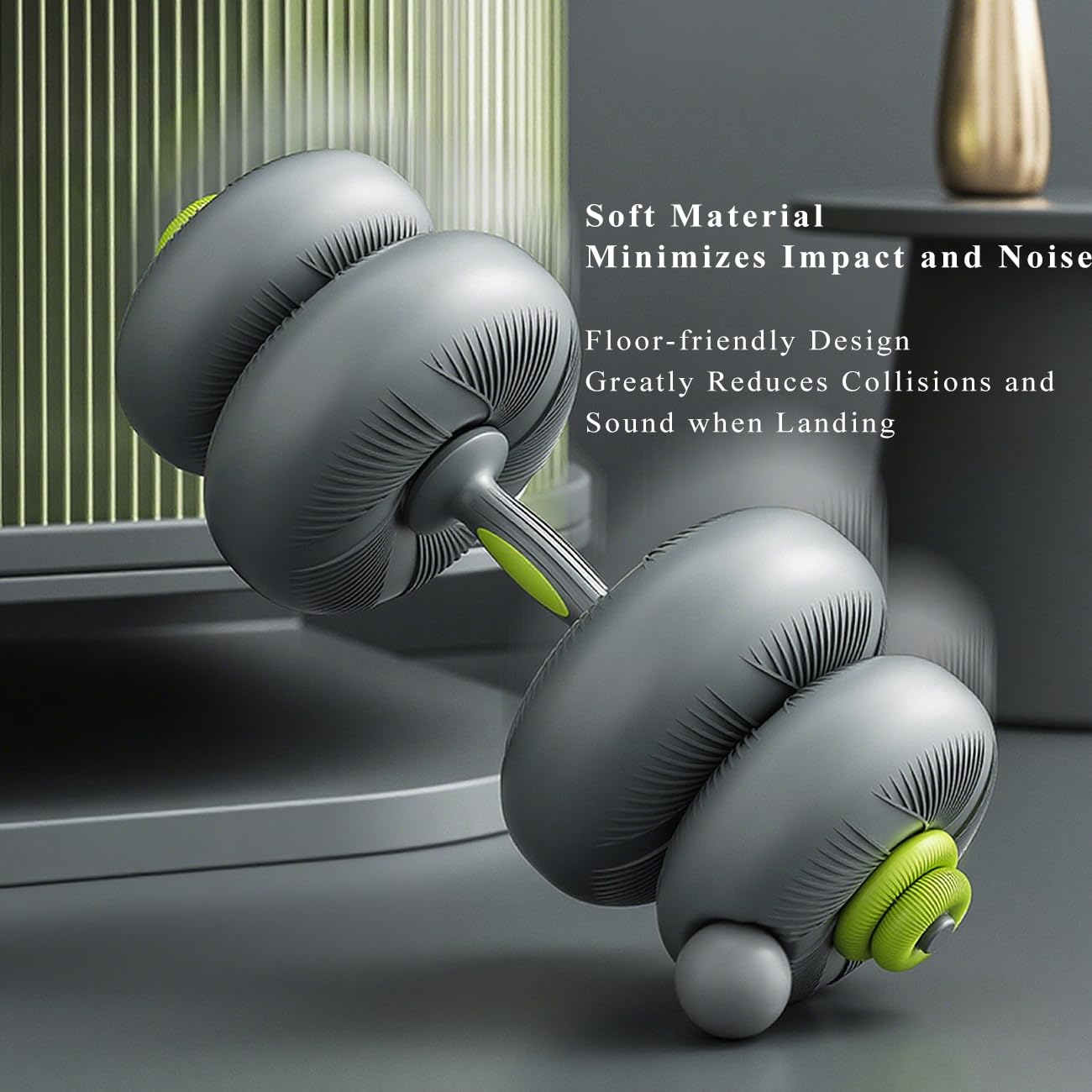 ZC FLYYD 5 in 1 Adjustable Dumbbell Set, Dumbbell/Barbell/Kettlebell/Medicine Ball, Weight Plates All-in-One Strength Training Kit for Home, Soft Rubber Coated Adjustable Workout Equipment - 44lbs