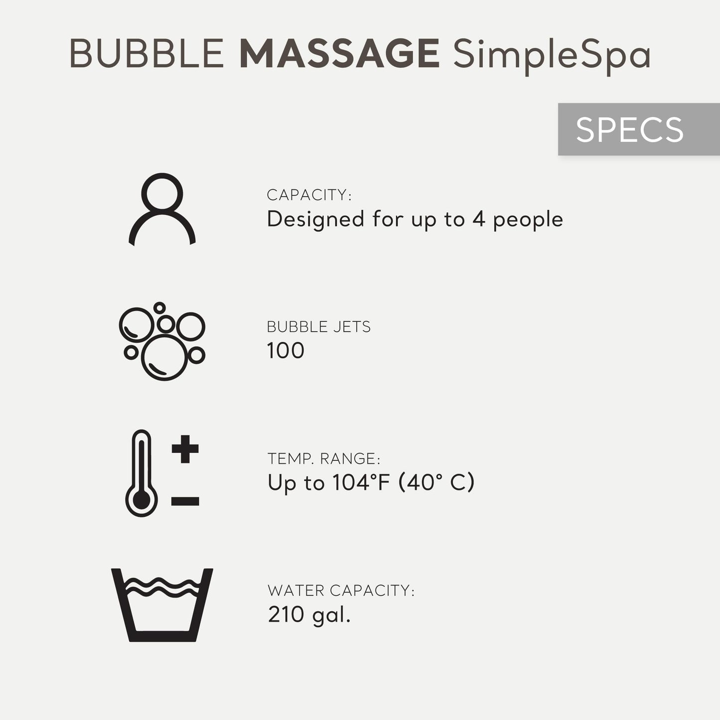 INTEX 28483E SimpleSpa Inflatable Hot Tub 4 Person Bubble Massage Spa: Includes Insulated Cover – Built-in QuickFill Inflation – Soothing Jets – 77" x 26"