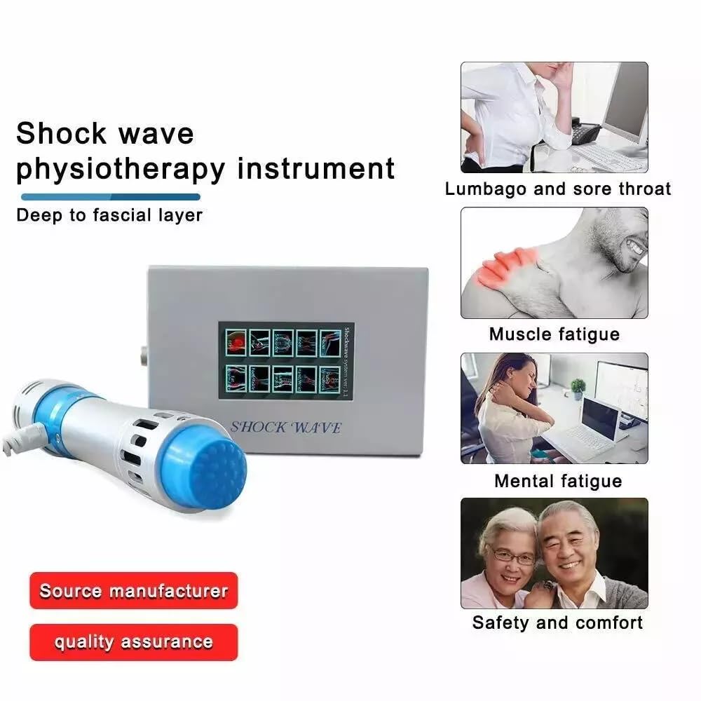 Extracorporeal Shockwave Therapy Machine for Deep Tissue Pain Relief Shock Wave Device with 7 Massage Heads for Plantar Fasciitis,Sports Injuries Non-Invasive Focused Shockwave Machine