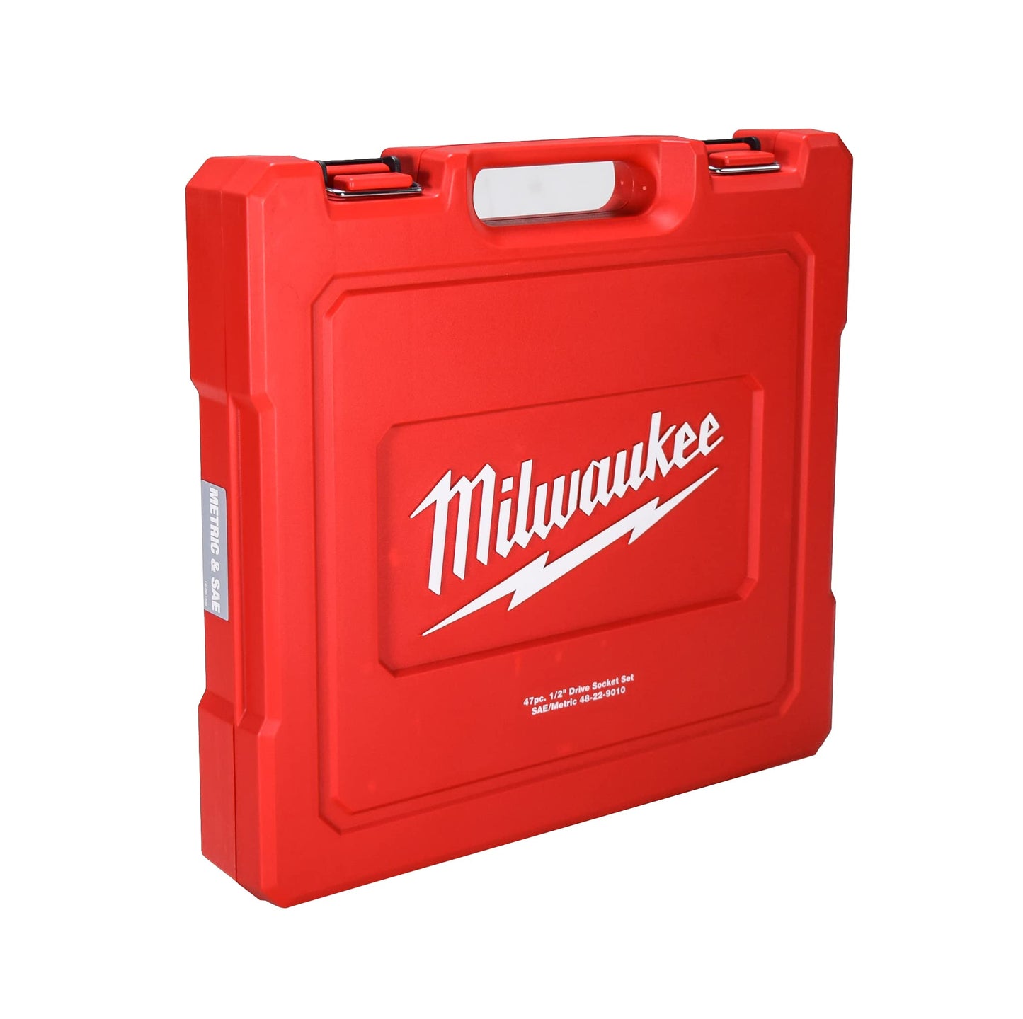 Milwaukee 48-22-9010 47-Piece 1/2 in. Drive Metric and SAE Ratchet and Socket Set with FOUR FLAT Sides