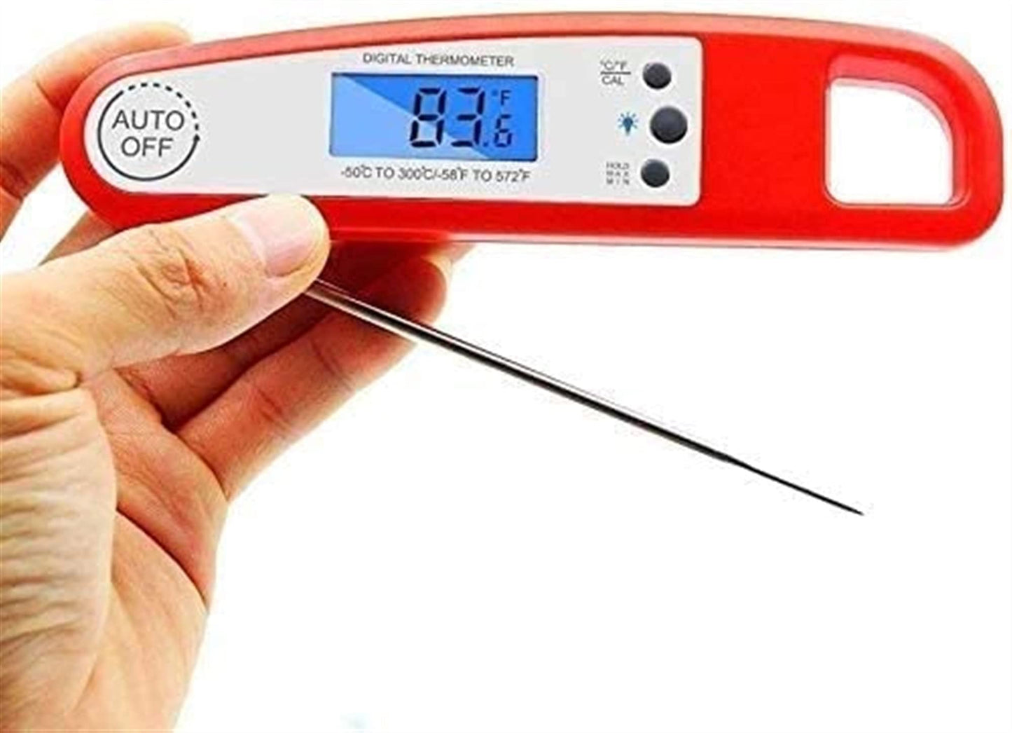 GIENEX Meat Thermometer, Instant Read Food Thermometer for Cooking, Waterproof Digital Kitchen Thermometer with Backlight, Ultra Fast Cooking Thermometer Long Probe for Grilling BBQ