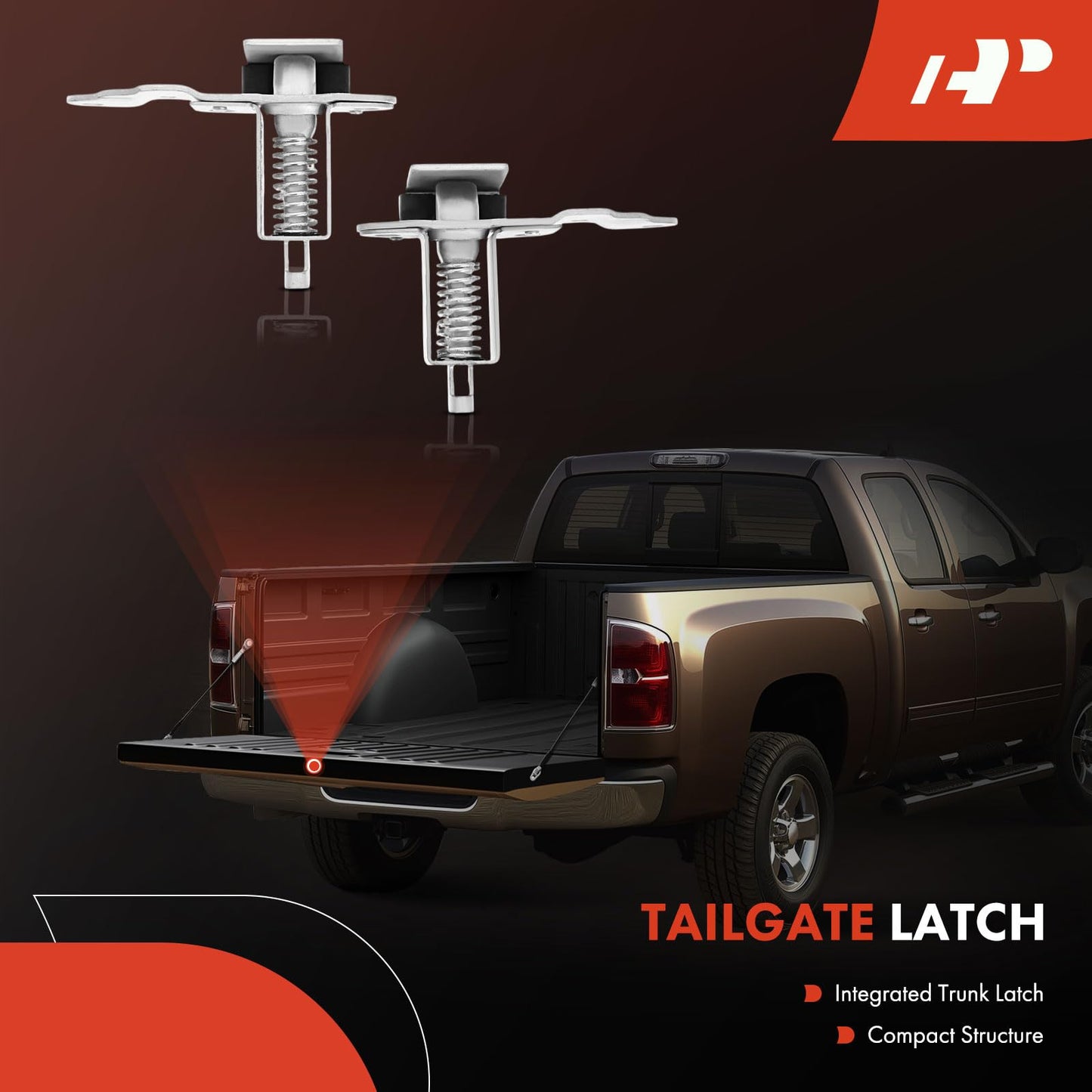 A-Premium Tailgate Rebuild Kit Compatible with Chevrolet & GMC Models - C1500, C2500, C3500, K1500, K2500, K3500, Rear Tailgate Parts Metal Handle Bezel Latch Cable Hinge Bolts (Pack of 27)
