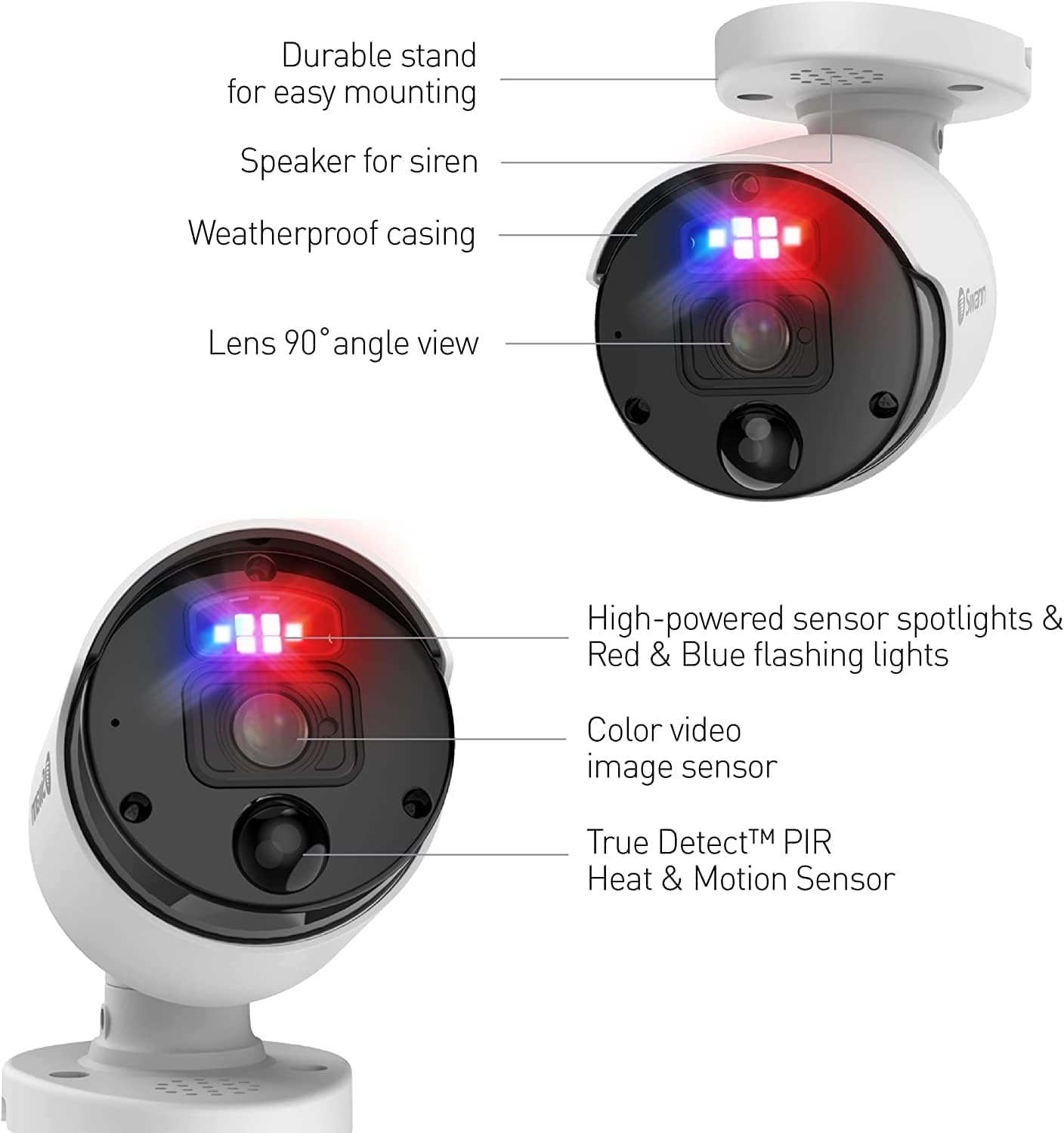 Swann Pro 4K Ultra HD, 8 Channel Security System, 1TB NVR, 4 Bullet PoE IP Cameras Outdoor, Wired Surveillance CCTV, Heat Motion Vehicle Detection, LED Light, 24/7 Recording Security Camera, 88980W4