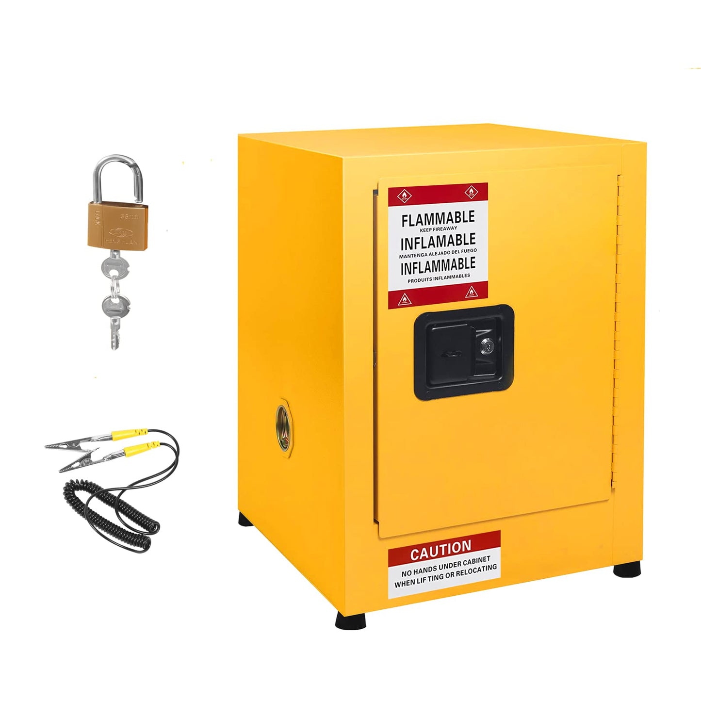 Garvee 17 in x 17 in x 18 in Flammable Cabinet, Hazardous Storage Cabinet Adjustable Shelf Flammable Storage Cabinet