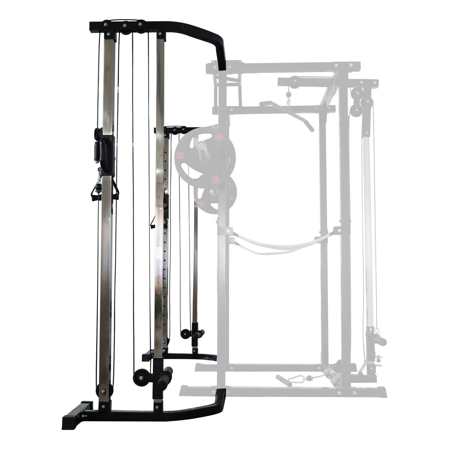 Black Cable Crossover Attachments for Home Gym