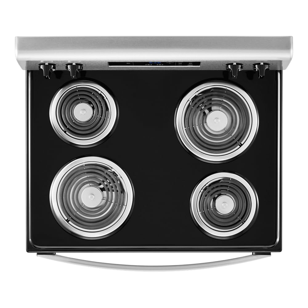 Whirlpool 30 in. 4.8 cu.ft. 4 Burner Element Electric Range with Keep Warm Setting in Stainless Steel with Storage Drawer