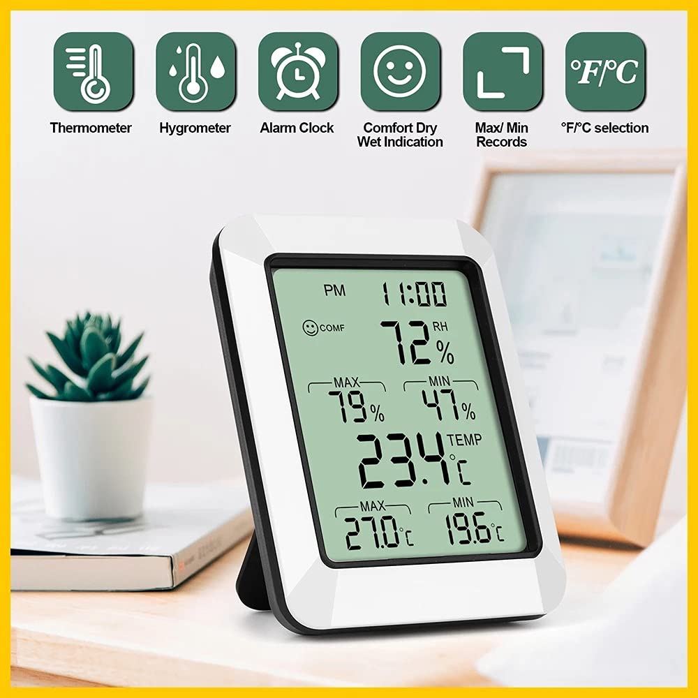 HIONJIN Digital Thermometer Hygrometer Room Indoor Temperature Sensor Humidity Meter Hygrometer