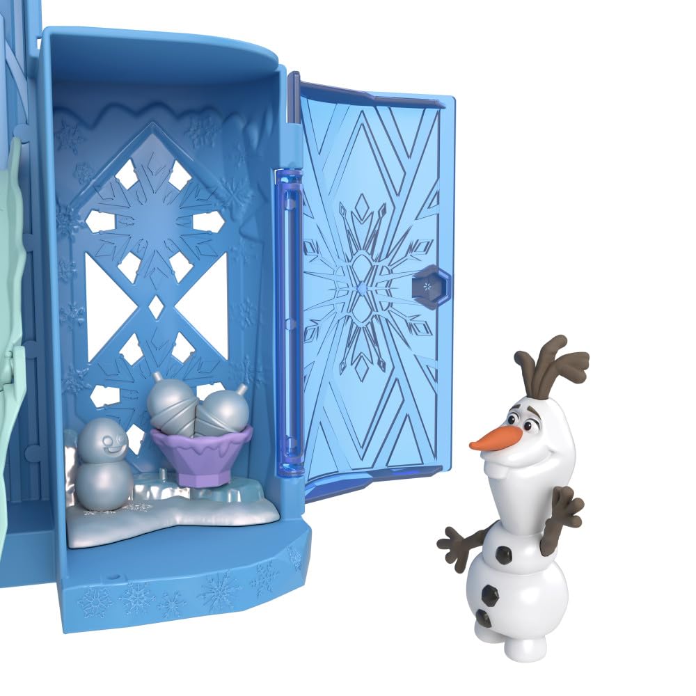 Mattel Disney Princess Toys, Storytime Stackers Elsa Ice Palace, Stackable Castle Doll House with Small Doll & 8 Pieces, Inspired by The Disney Frozen Movies