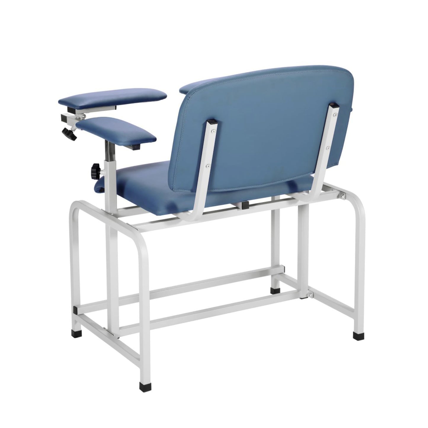 VivaComfort Blue Bariatric Wide Padded Blood Drawing Chair, Phlebotomy Chair with Adjustable Armrest, 35" H x 18" L x 29"W, Blood Draw Chair, Medical Chair, Great for Mommy and Me