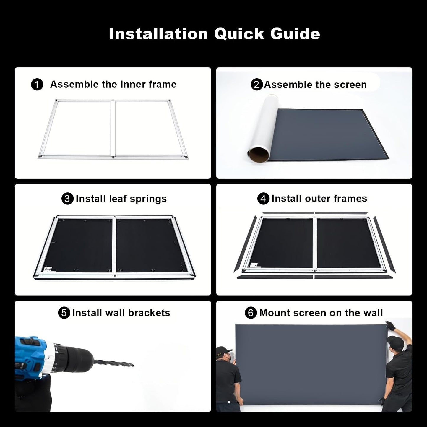 NothingProjector ALR Screen for Long/Standard Throw Projector, 120 inch, 95% Ambient Ceiling Light Rejecting, 4K/8K Ultra HD, Active 3D, Anti Daylight, Fixed Frame Wall Mount Non-UST NothPJ