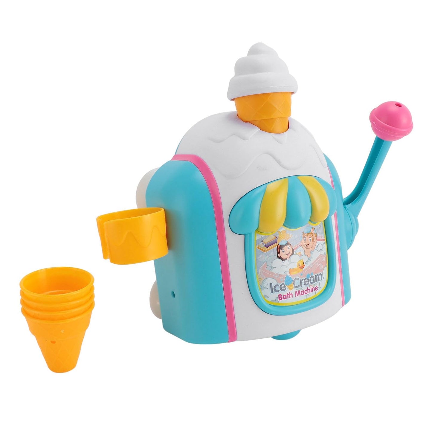 GOWENIC Bubble Ice Cream Maker Bath Toy for Toddlers Boys Girls, Stimulates Imagination, Stable Installation, Choice, Plastic