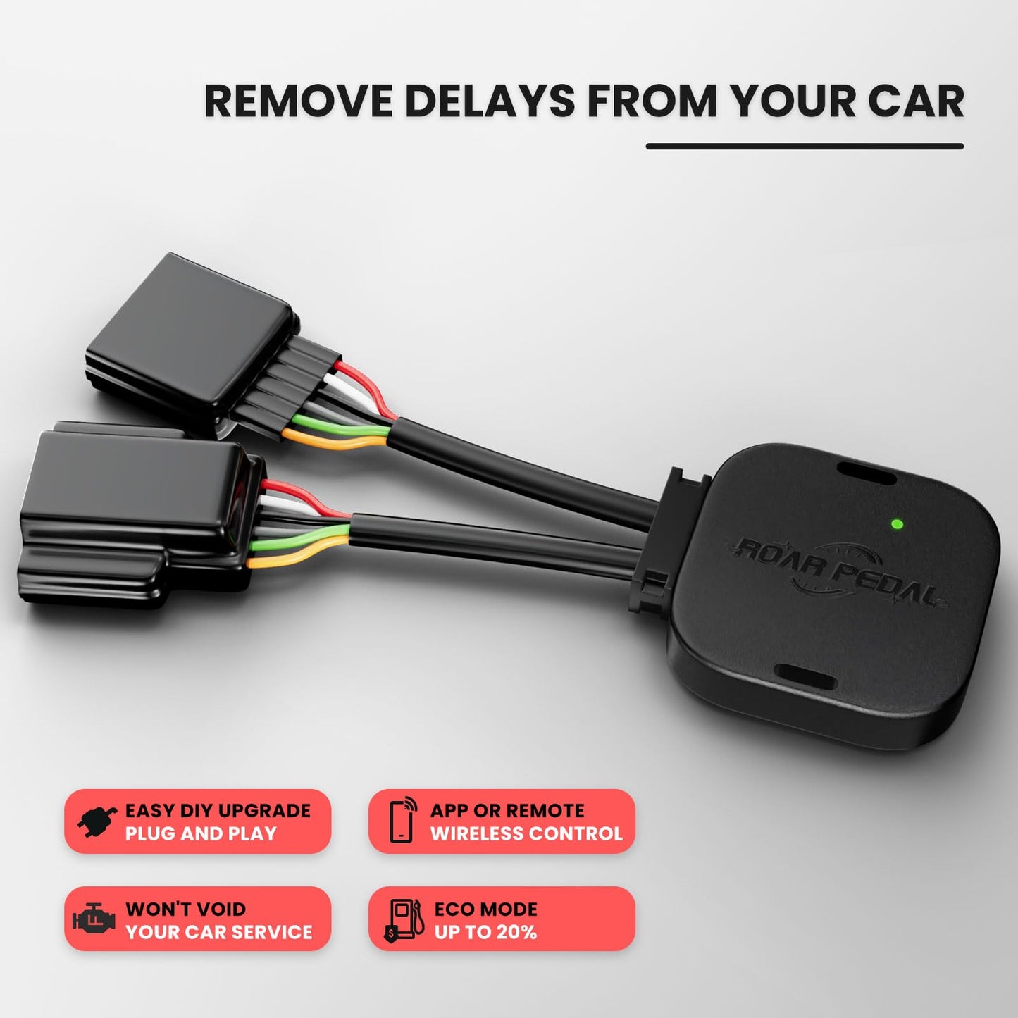 Roar Pedal Throttle Response Controller with Remote Compatible with Some Models of Dodge, Ram, Ford, Jeep, Chevrolet, Chrysler, GMC, Maserati, Mazda, Lincoln, Land Rover